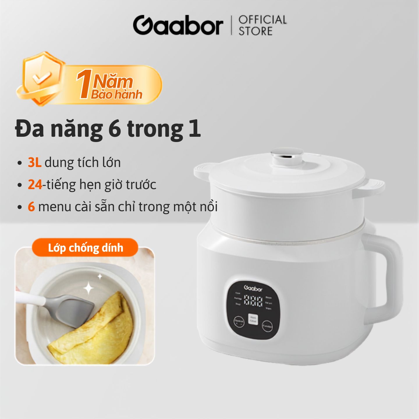 Nồi điện Đa năng EC-30T01A hiệu Gaabor